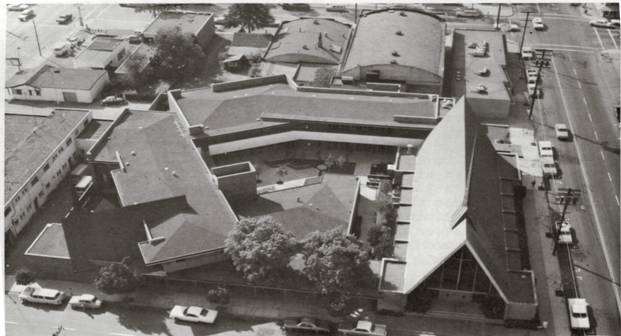 Areal Photo of Church campus from 1960s