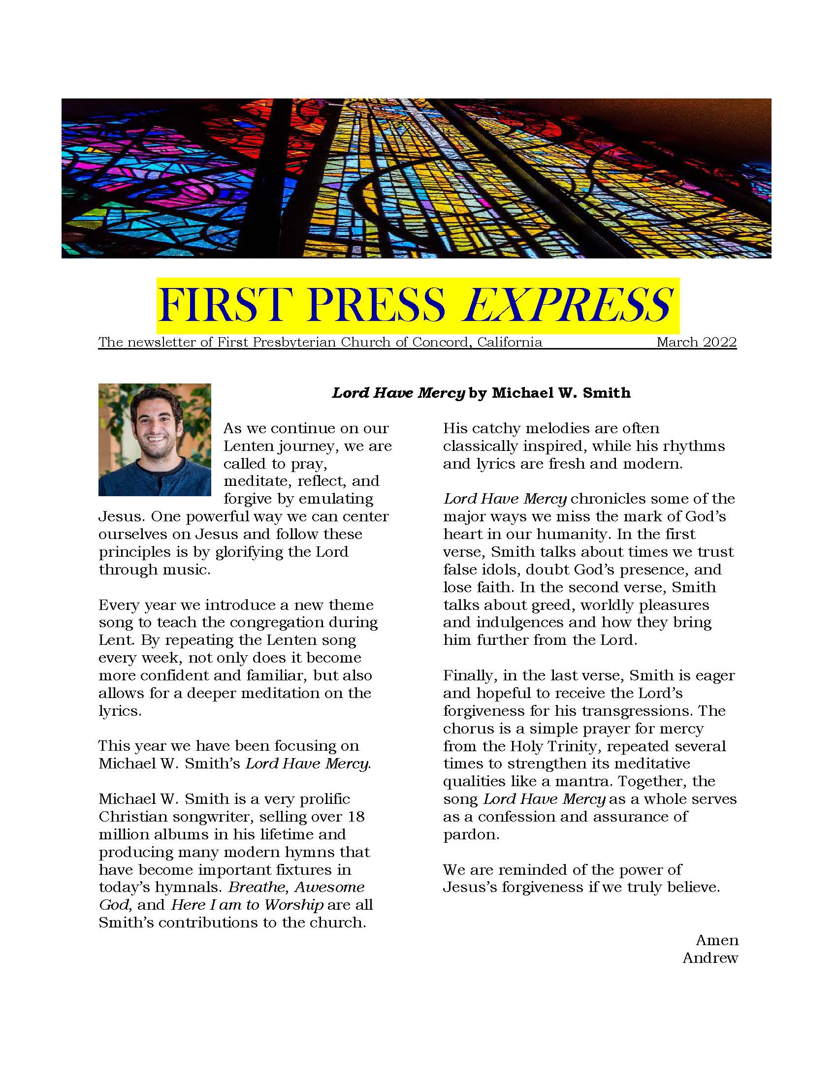 cover of first press express march 2022