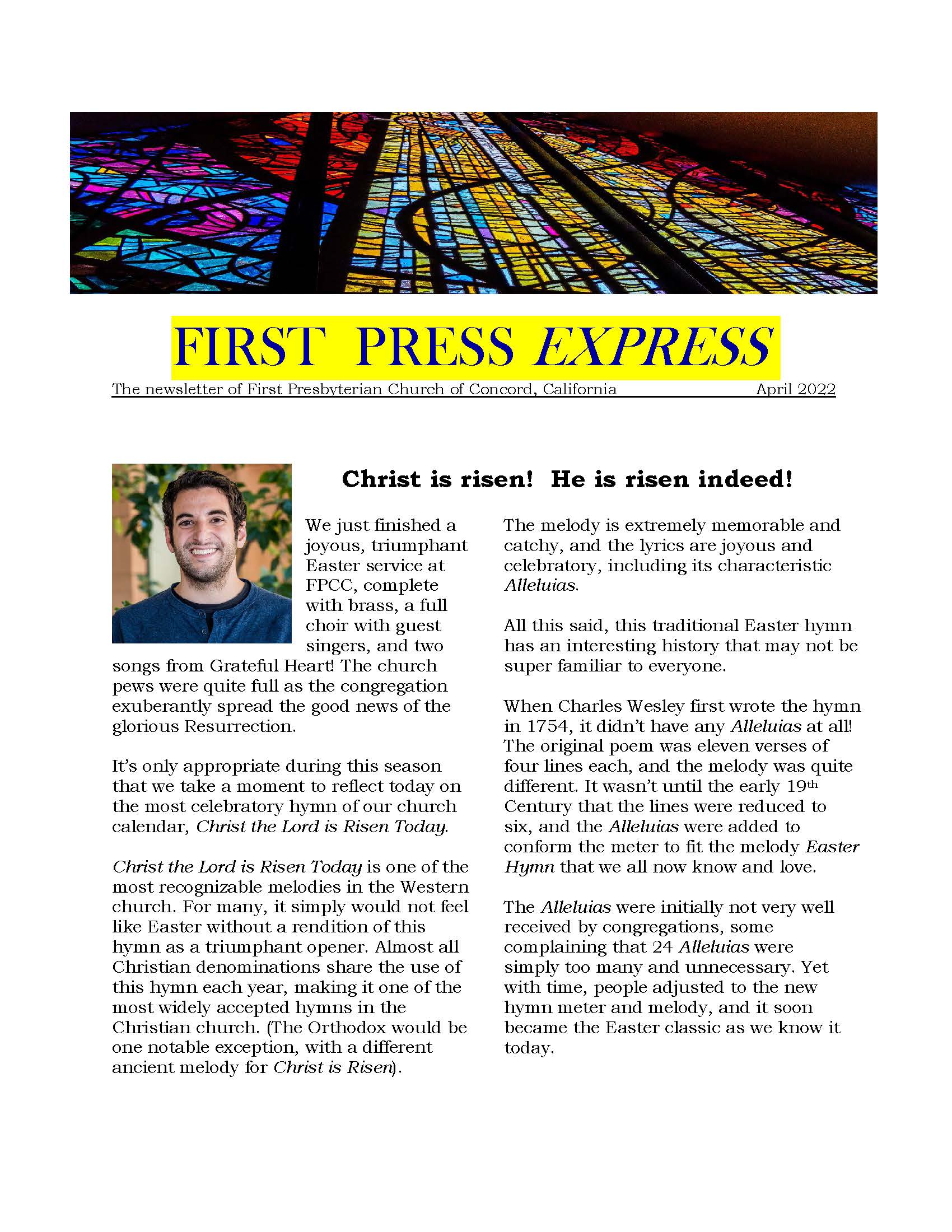 cover of first press express April 2022